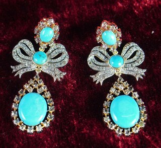 Orecchini A Goccia In Argento Sterling 925 Con Zircone Cubico | Gioielli Eleganti Da Donna Per Fidanzamento E Matrimonio | Bijoux Blu