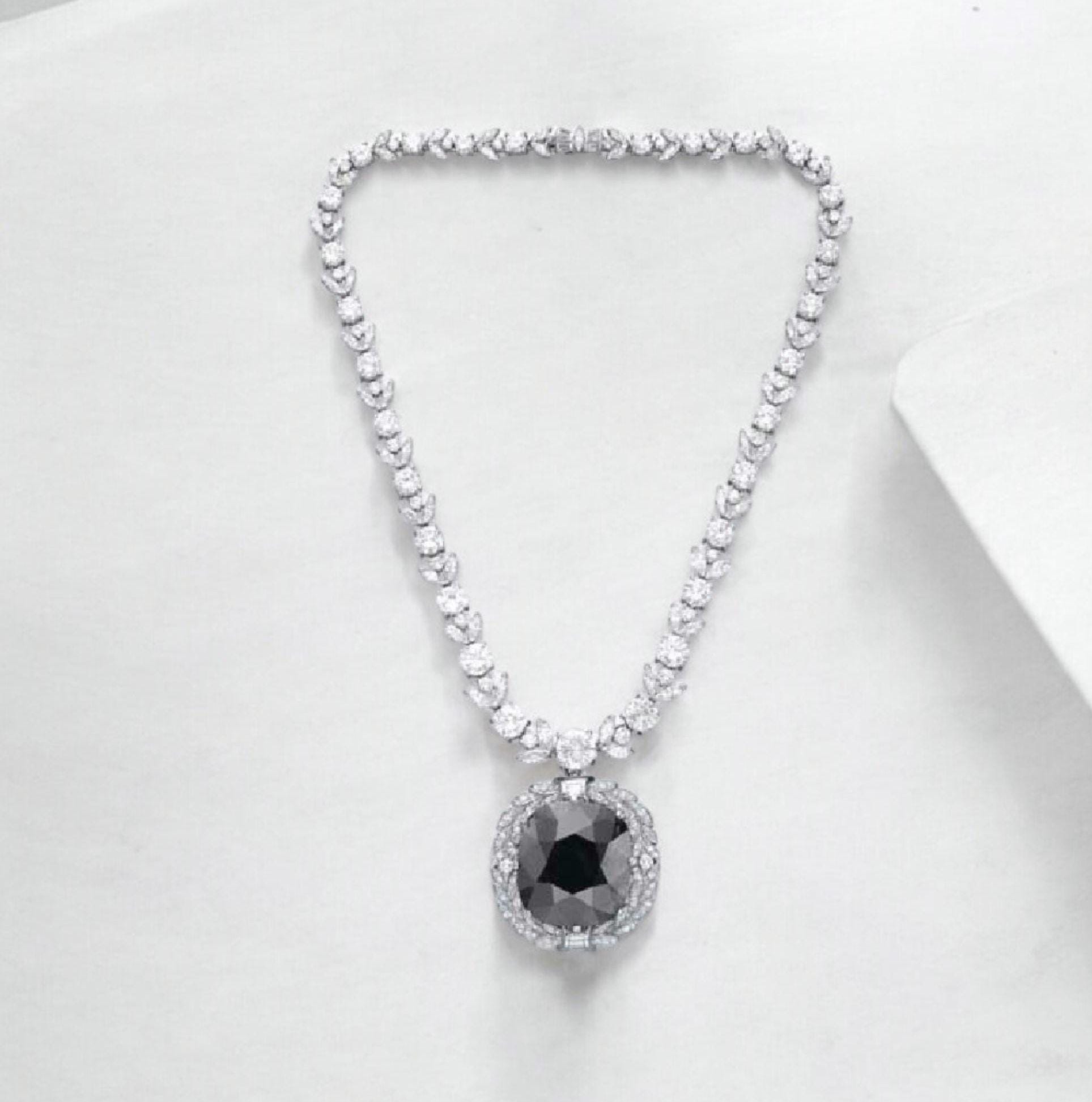 Jewelers Orlov Black Diamond Brooch Black Orlov Diamond Large