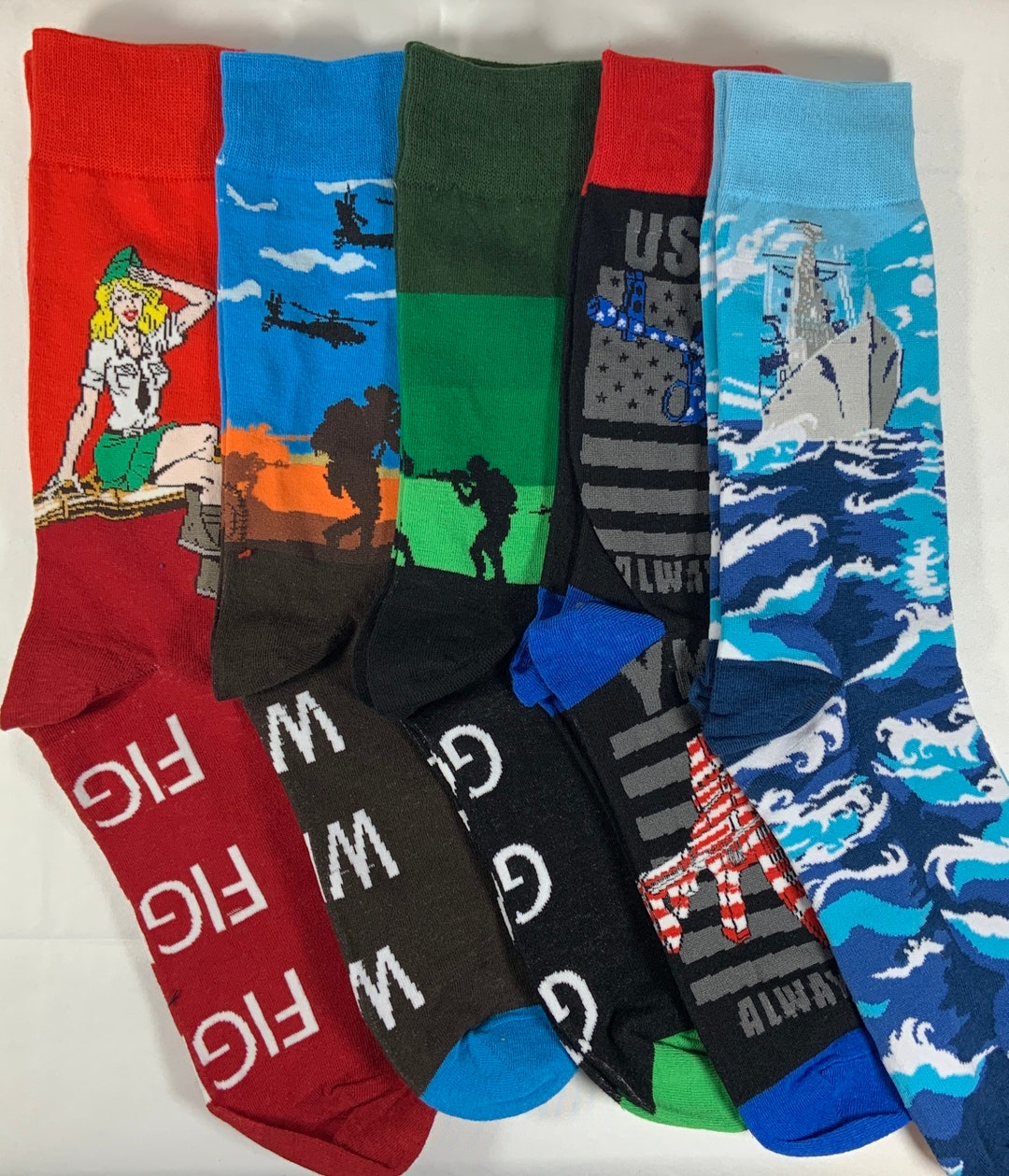 Men's Fashion Sockscrew Lengthsize Men's L 1012 / Etsy