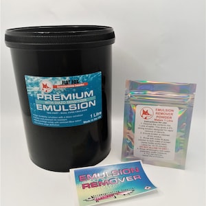 Siebdruck-Emulsion und Schablonen-Entferner Vorteilsset - fotografisches Premium-Emulsions-Diazo- und Schablonenstreifen-Sparpaket