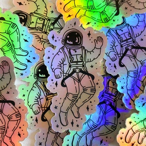 Holographic Astronaut Sticker