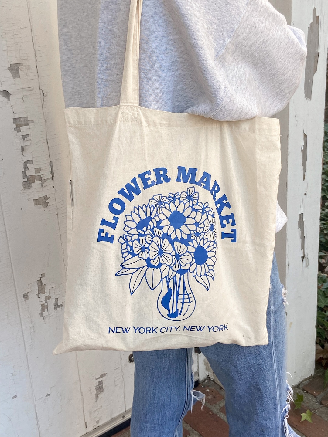 Customizable Flower Market Tote Etsy