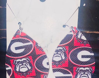 UGA Faux Leather earrings