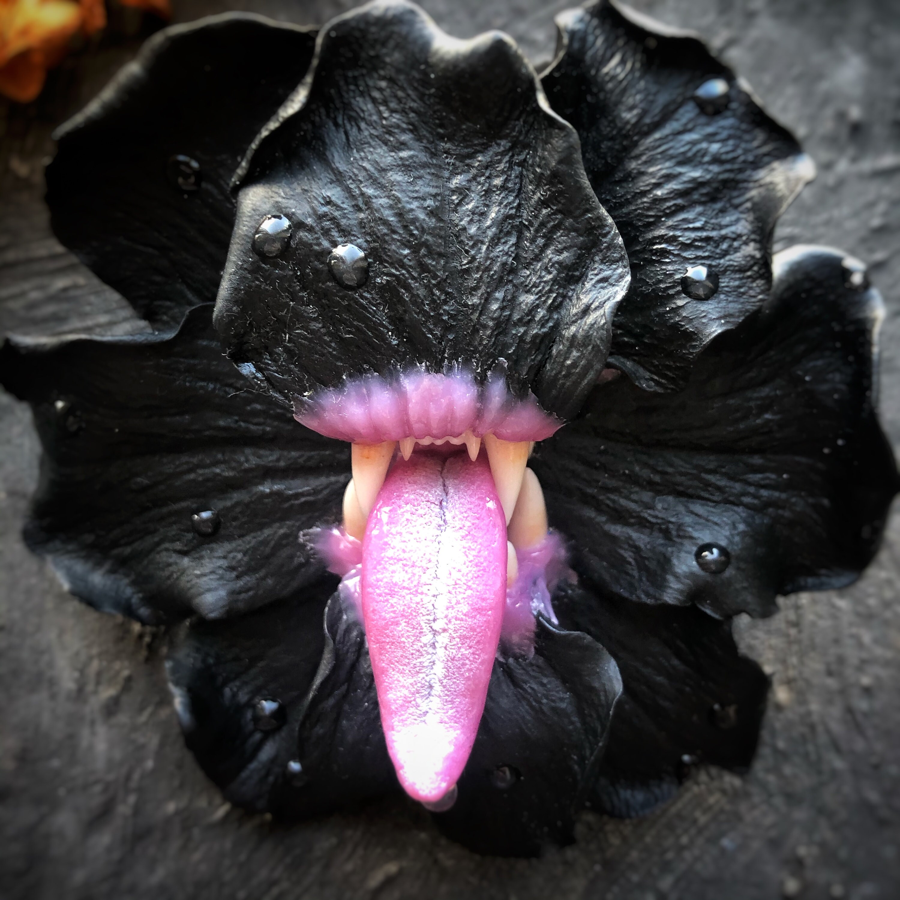 Flower with teeth brooch jewelrygothic giftsan unusual Etsy