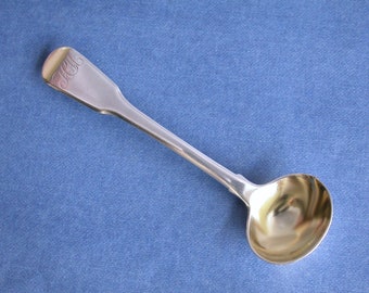 Georgian Fiddle Pattern Silver Condiment Spoon – London 1815