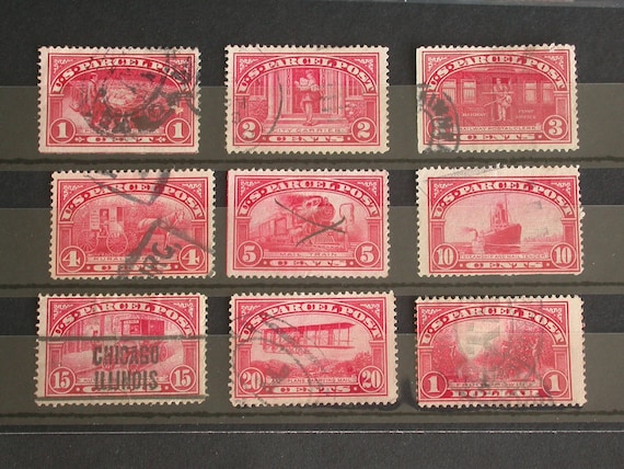 USA: Incomplete Set of Parcel Post Stamps, 1913 