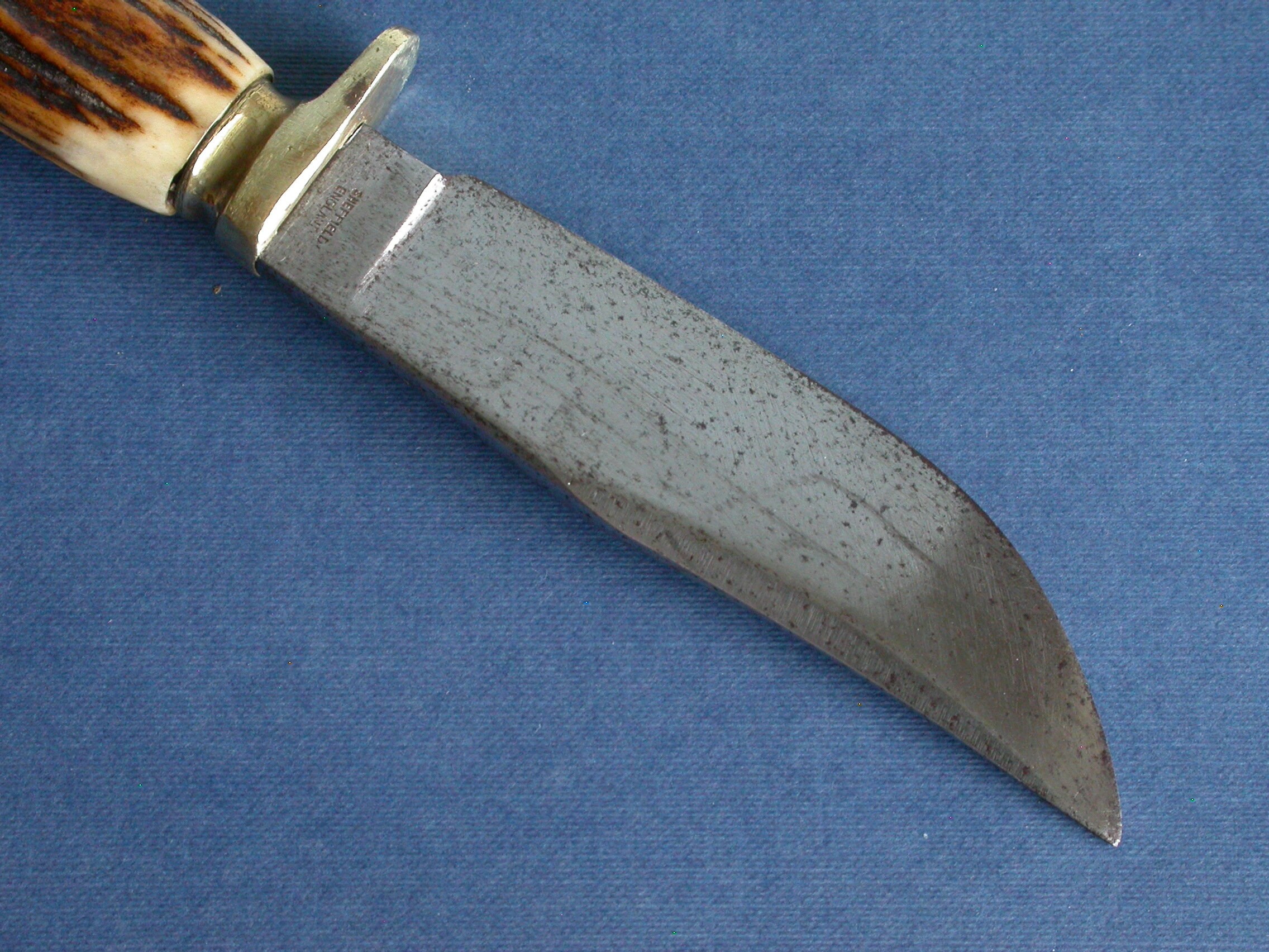 Early Sheffieldmade Bowie/Hunting Knife with Stag Handle Etsy