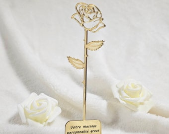 Fleur Éternelle Faite Main - Cadeau Artisanal fête des mères - ATSEM - Parrain Marraine - Témoin de Mariage - Nounou - Unique & Personnalisé
