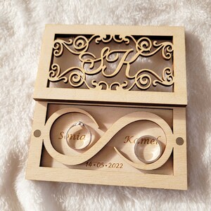 Personalized Wooden Wedding Ring Holder, Wedding Ring Holder, Personalized Gift, Wedding Gift