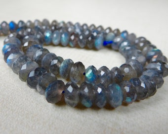 13 Strand..b44 Labradorite Faceted Rondelle Shape Coated Beads 2.50-3 mm