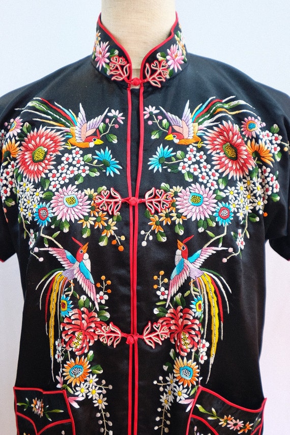 Vintage Embroidery Chinese Silk Shirt | Vintage 6… - image 7