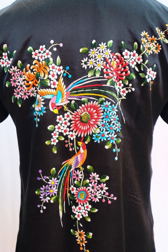 Vintage Embroidery Chinese Silk Shirt | Vintage 6… - image 10