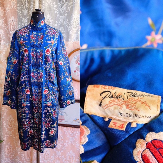 Vintage Embroidery Chinese Silk Shirt | Vintage 6… - image 1