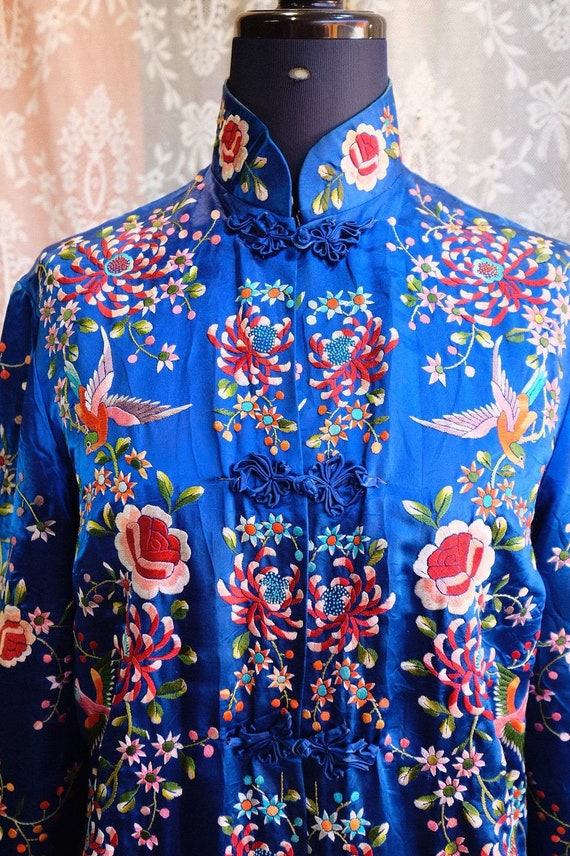 Vintage Embroidery Chinese Silk Shirt | Vintage 6… - image 5