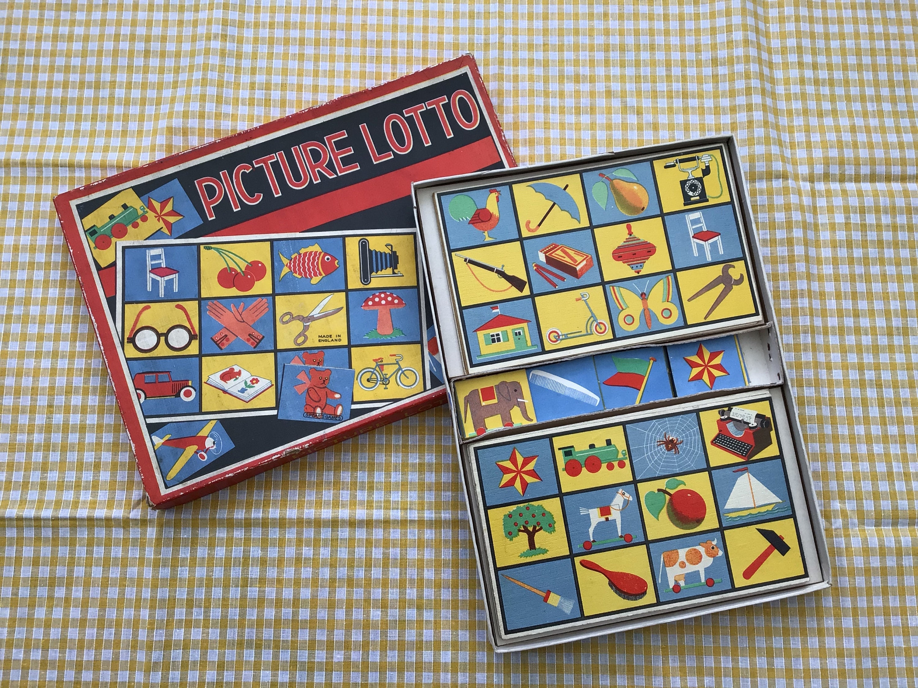 Vintage Spears Childrens Picture Lotto Board Game 1960s Etsy