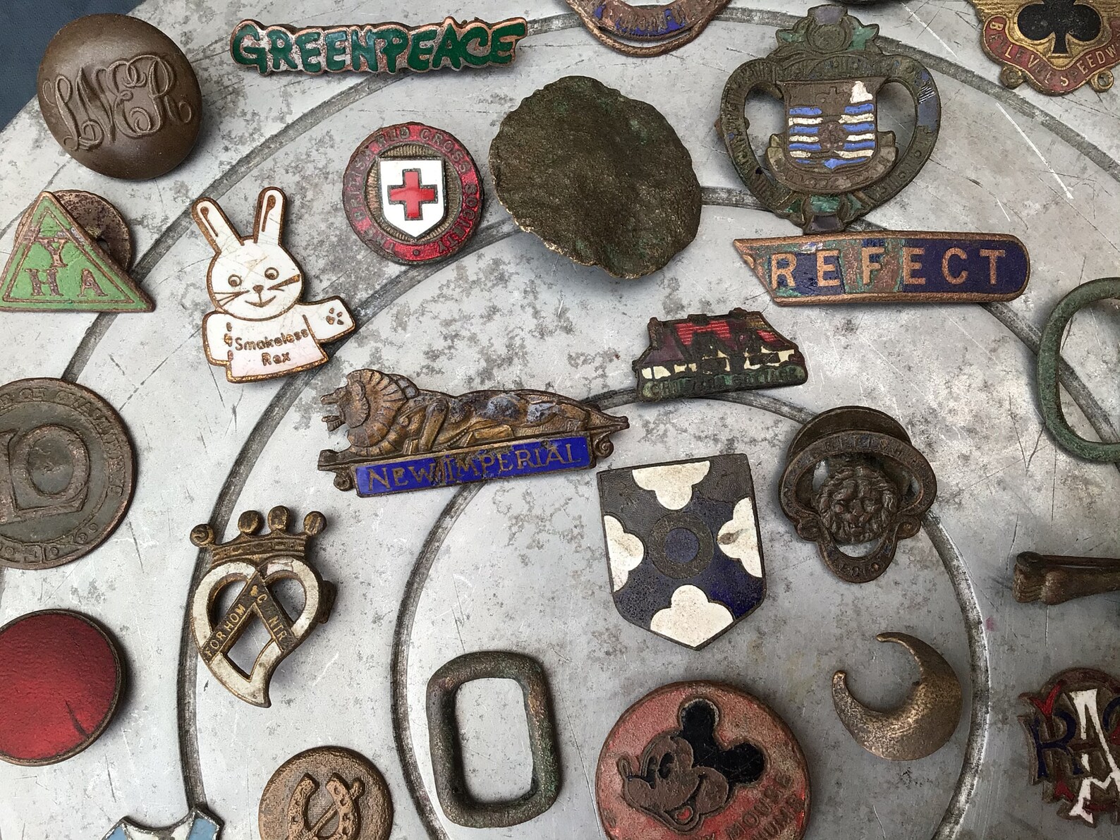 Metal Detector Finds Buried Treasure Badges Buckles Buttons Etsy