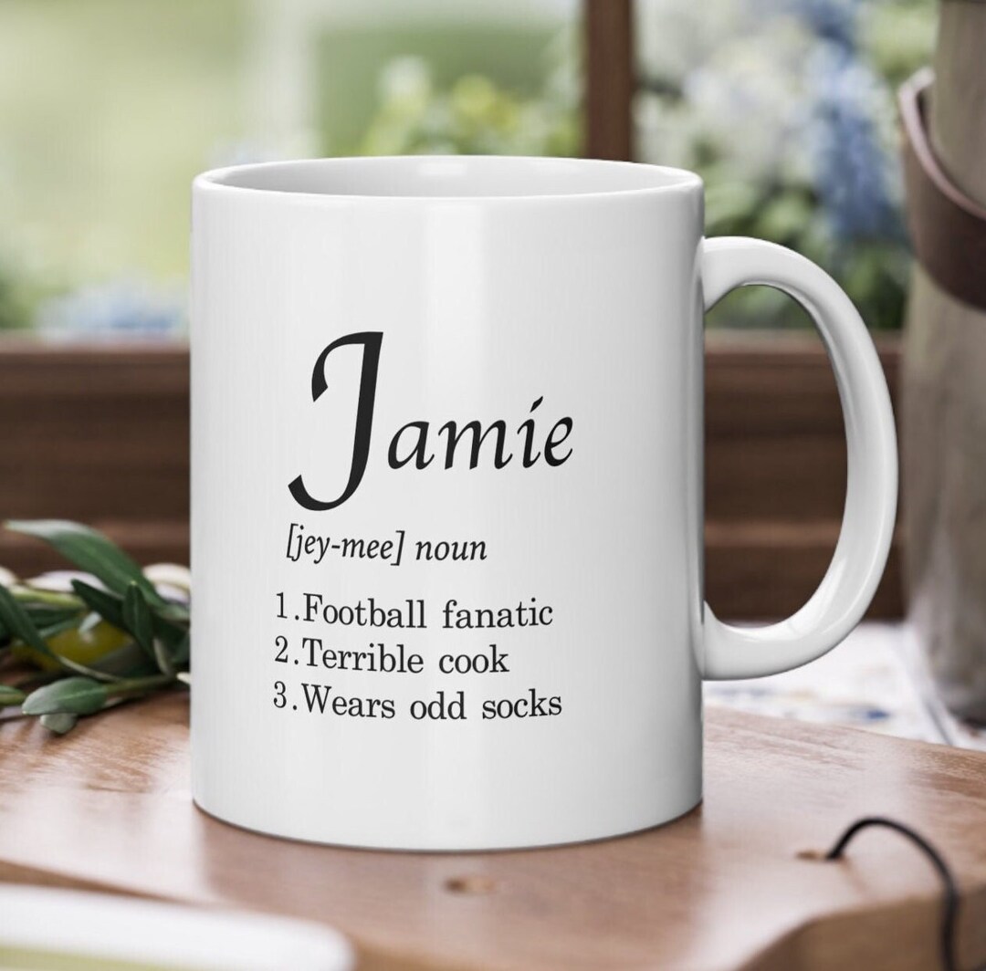 Personalised Name Mug Definition Name Coffee Mug Noun Name Meaning Mug