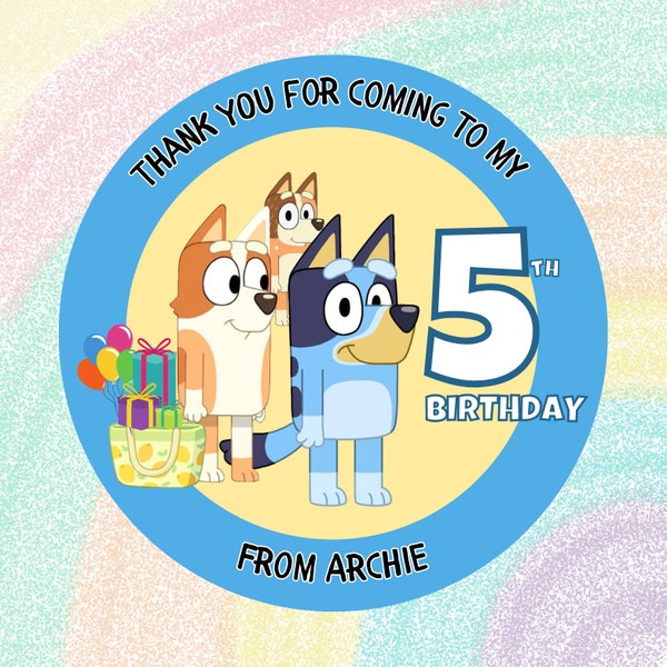 Bluey Bag Labels Etsy UK