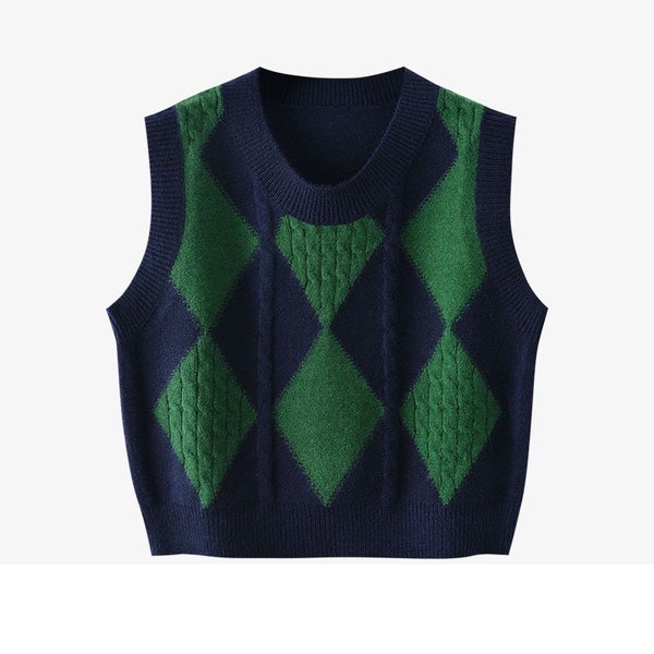 Knitted Vest - Etsy