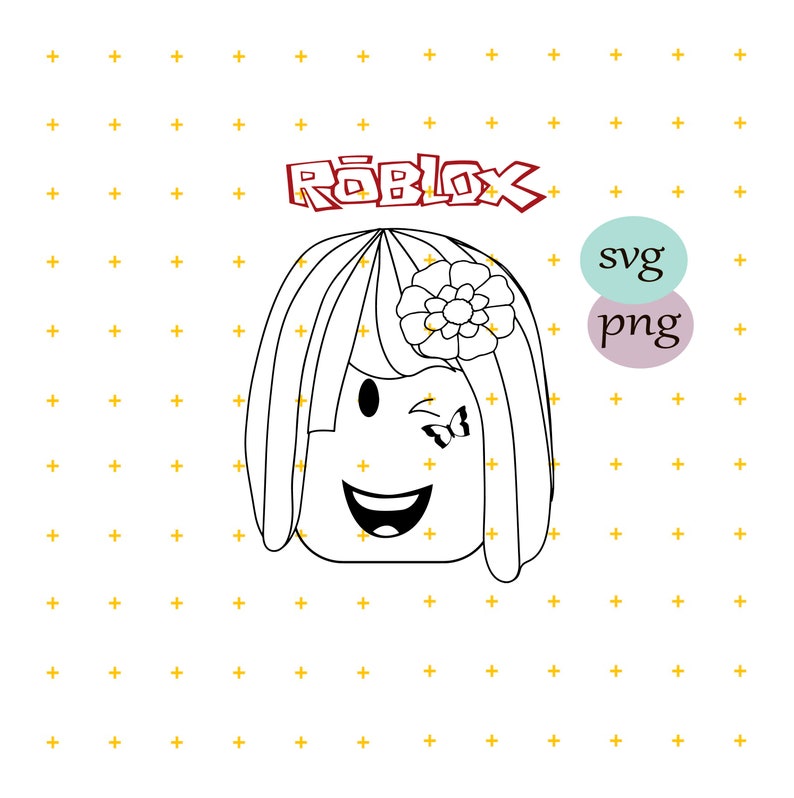 Download Roblox girl svg cricut roblox png roblox clipart | Etsy
