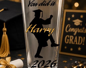 Personalised graduation glass