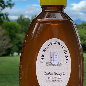 Honey, Raw Wildflower - North Carolina * Large Bottle. Clean Eating Food.