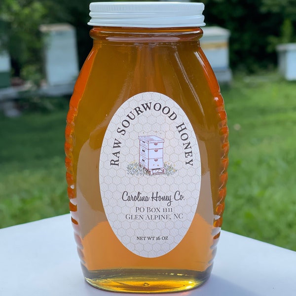 Sourwood honey, raw; North Carolina