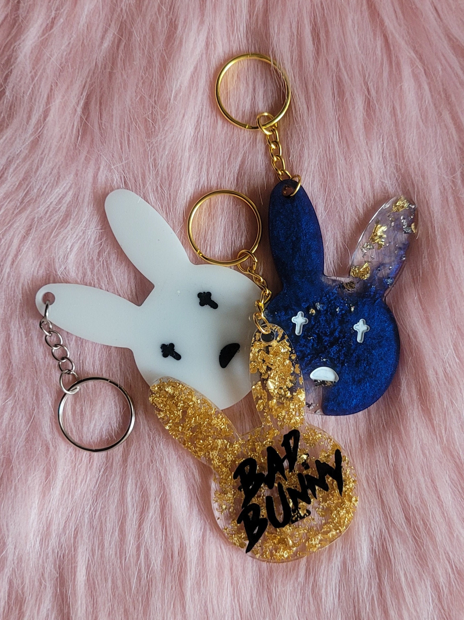 Bad Bunny Keychain Etsy