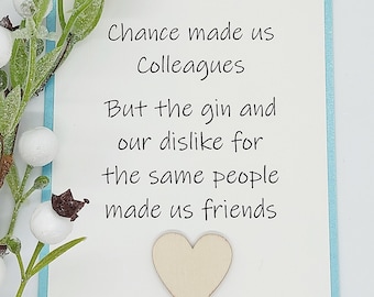 New Job Card/ Retirement Card/ Gift for Colleague/ Work Bestie/ Gin Lover Card