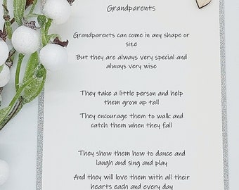 Grandparents Card/ Gift for Grandparents/ Grandparents Christmas Card/ Stocking Filler/ Special Grandparents/ New Grandparents