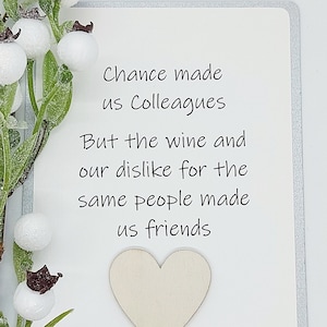 Carte de style carte postale de collègues/carte de départ/cadeau de collègue/cadeau de travail/carte de bonne chance/nouvelle carte d'emploi/désolé que vous partez/travail Bestie