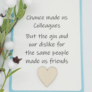 Nouvelle carte de travail/carte de retraite/cadeau pour collègue/travail Bestie/Gin Lover Card