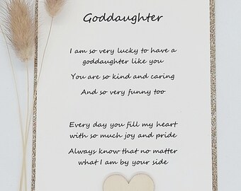 Goddaughter Card/ Gift for Goddaughter/ Special Goddaughter/ Goddaughter's Birthday