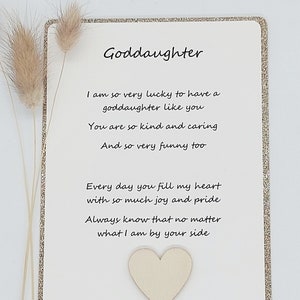 Goddaughter Card/ Gift for Goddaughter/ Special Goddaughter/ Goddaughter&#39;s Birthday