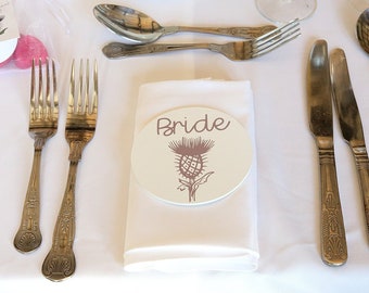 Personalised Wedding Coasters- Personalised Wedding Favours- Wedding Place Settings