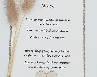 Niece Card/ Gift for Niece/ Special Niece/ Birthday Card for Niece/ Proud of You