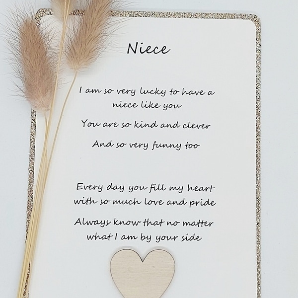 Niece Card/ Gift for Niece/ Special Niece/ Birthday Card for Niece/ Proud of You