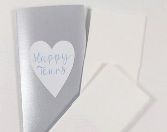 Happy Tears Tissue Packs- Wedding Favours- For Happy Tears Tissues- Custom Tissues