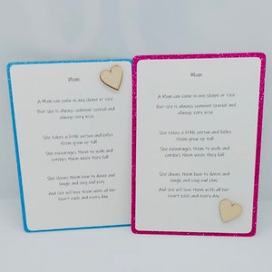 Mother's Day Card/ Card for Mum/ Postcard Style Card/ Birthday Card for Mum/ Mum Poem/ Mum Keepsake/ Gift for Mum image 3