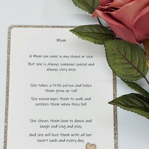 Mother's Day Card/ Card for Mum/ Postcard Style Card/ Birthday Card for Mum/ Mum Poem/ Mum Keepsake/ Gift for Mum image 10