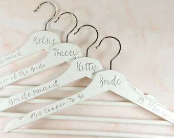 Personalised Wedding Hangers | Bridesmaid Wedding Hangers | Wedding Day Hangers | Flower Girl Hangers | Mother of the Bride Hangers