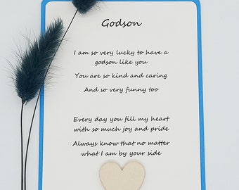 Card for Godson/ Gift for Godson/ Special Godson