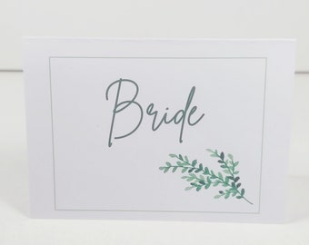 Eucalyptus Range Wedding Table Place Settings/ Wedding Place Names/ Wedding Decor/ Place Cards