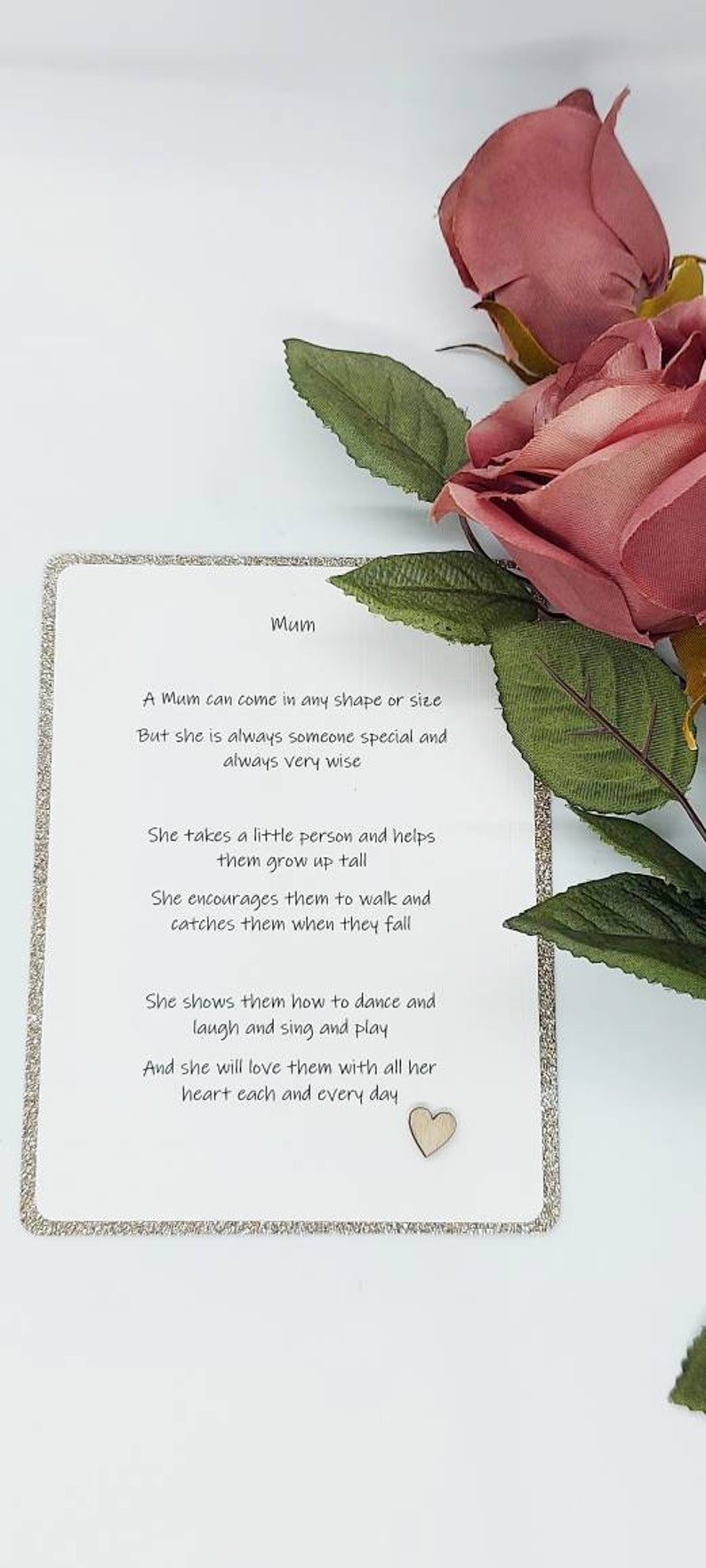 Mother's Day Card/ Card for Mum/ Postcard Style Card/ Birthday Card for Mum/ Mum Poem/ Mum Keepsake/ Gift for Mum image 6