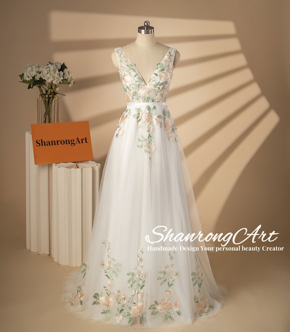 Bohemian Floral Fold V Neck Princess Dresses(3 Colors) Bohemian Floral Fold V Neck Princess Dresses(3 Colors)