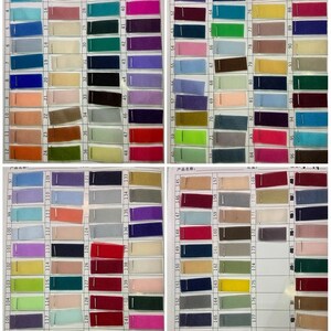May include: A color chart with 192 fabric swatches. The swatches are arranged in rows and columns, and each swatch is numbered. The chart is labeled "Product Name:" at the top.