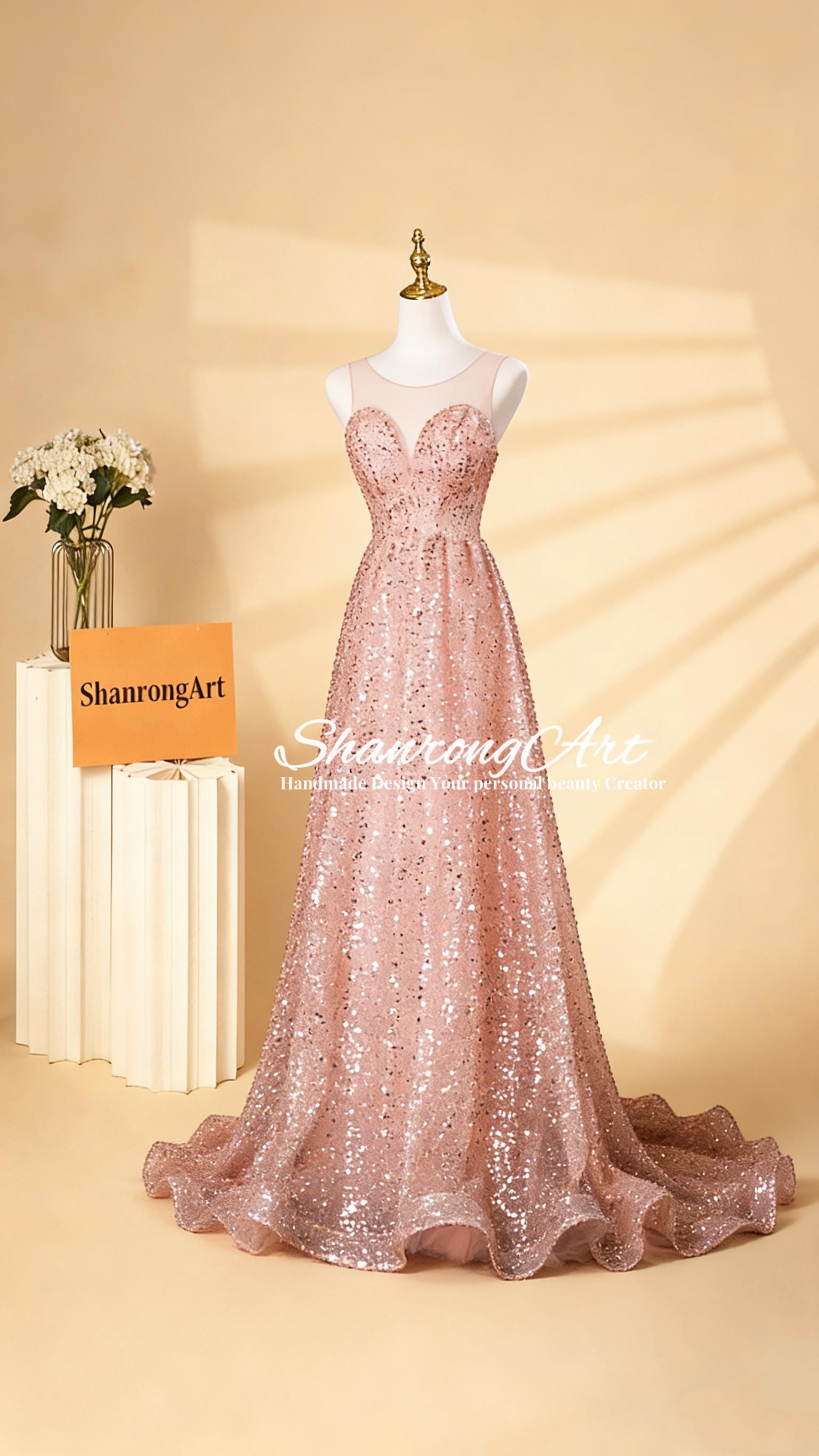 Pink Illusion Dress - Etsy