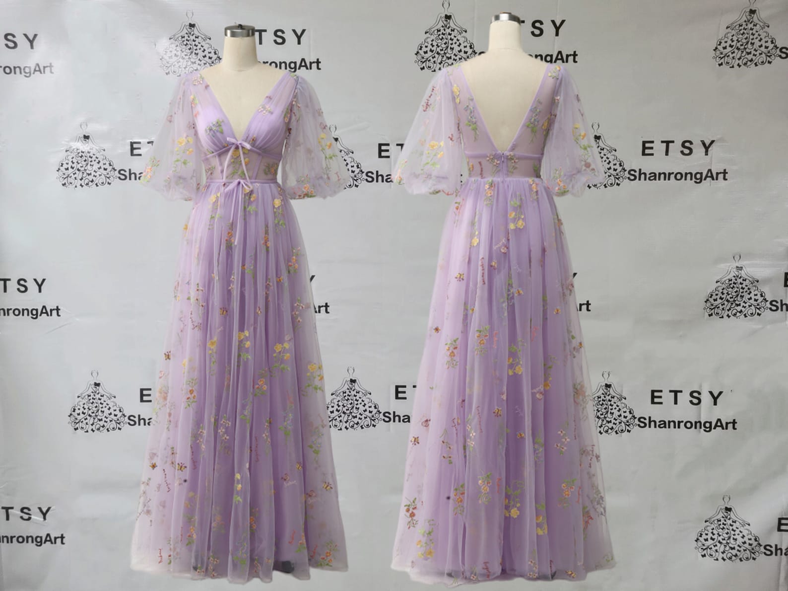 Lavendelfarbenes Vintagekleid