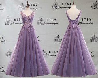 lavender formal dress