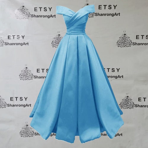 Pleated New Off the Shoulder Satin Long Custom Made Handmade Formal Evening Dress Junior Bridesmaid Women’s Prom shops Wedding Party Dresses Gowns